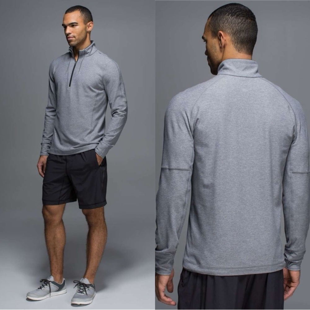 Lululemon Sweat Session 1/2 Zip *Silver Heathered Slate Size Medium Style M3B77S